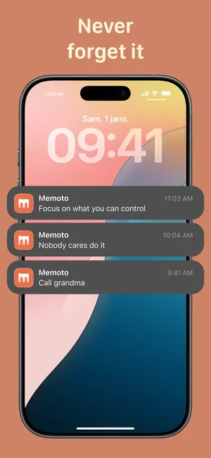 Mockup of an iPhone running the app.