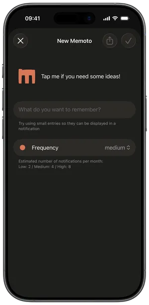 Mockup of an iPhone running the app.