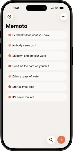 Mockup of an iPhone running the app.